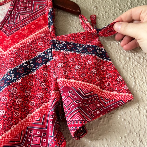Joe Boxer open shoulder dress open shoulder red white and blue XL NWT - Picture 4 of 8